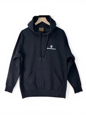 Smith and Wesson Black Hoodie Sweatshirt Mens Size Medium Pullover Hooded